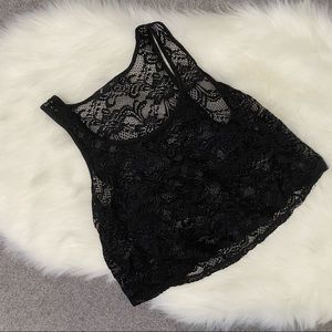 Black Lace Tank Top